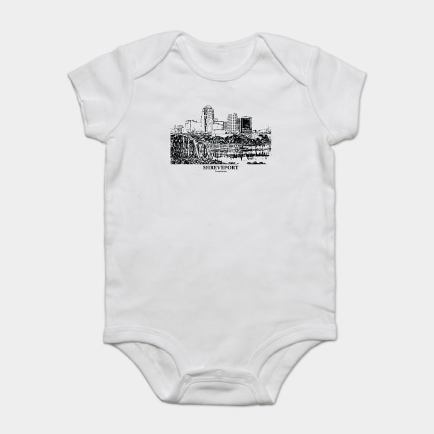 Shreveport - Louisiana Baby Bodysuit by Lakeric